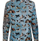 Dogs in Art Print Long Sleeve Shirt for Women