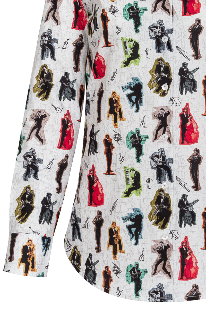 Electric Swing Long Sleeve Print Shirt for Women