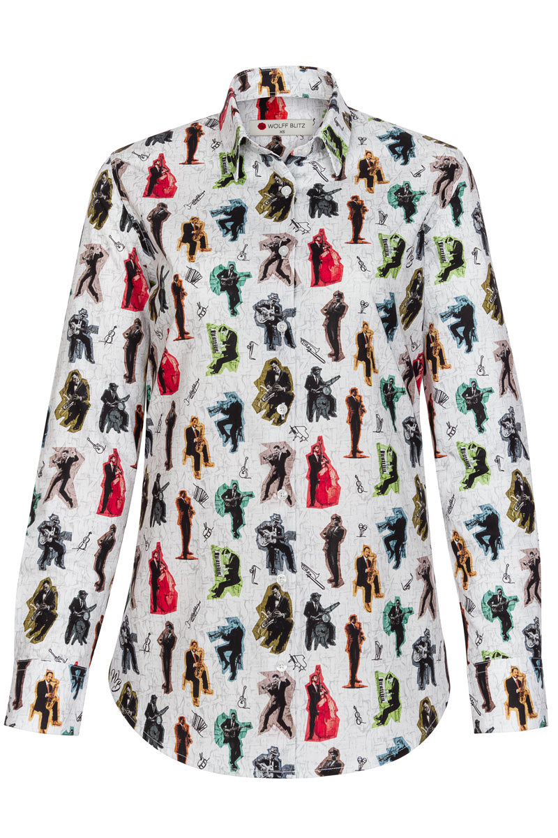 Electric Swing Long Sleeve Print Shirt for Women
