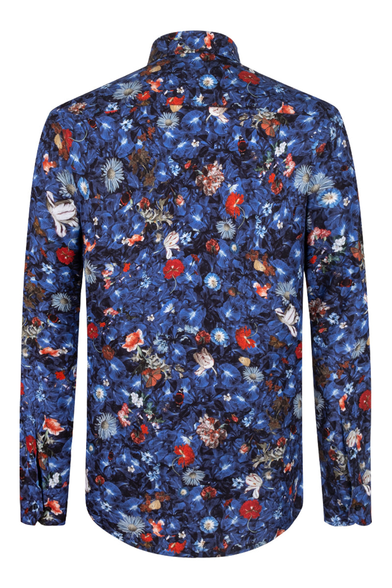 Floral Symphony inspired Long Sleeve Men's Shirt
