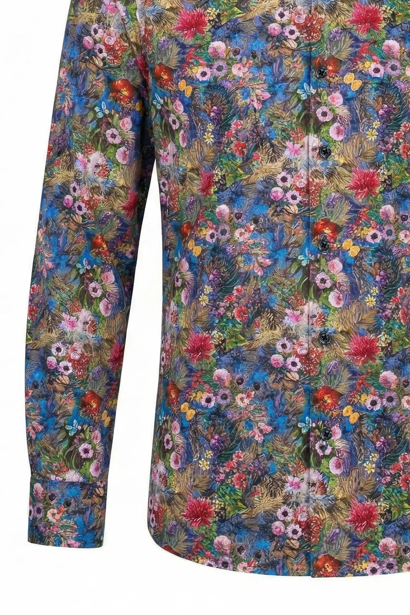 Langarmhemd mit Blumenmuster für Herren