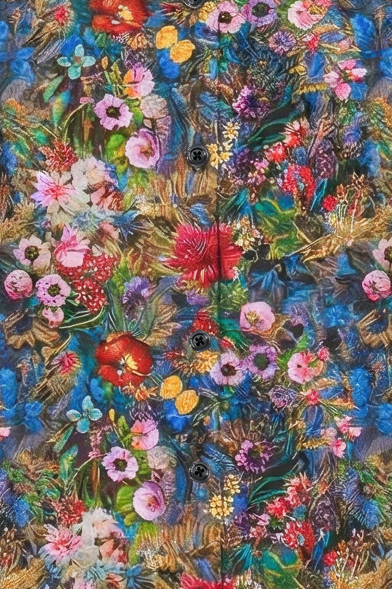 Flower Garden Printed Long Sleeve Shirt for Women