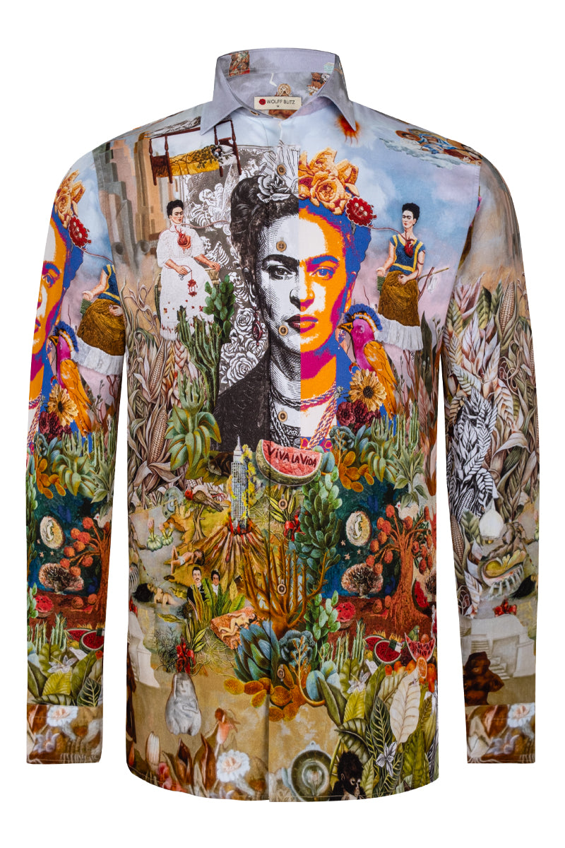 Frida Kahlo inspired Long Sleeve Men's Shirt