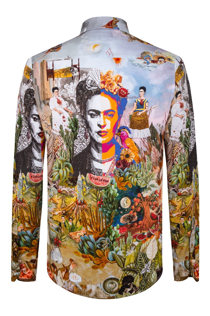 Frida Kahlo inspired Long Sleeve Men's Shirt