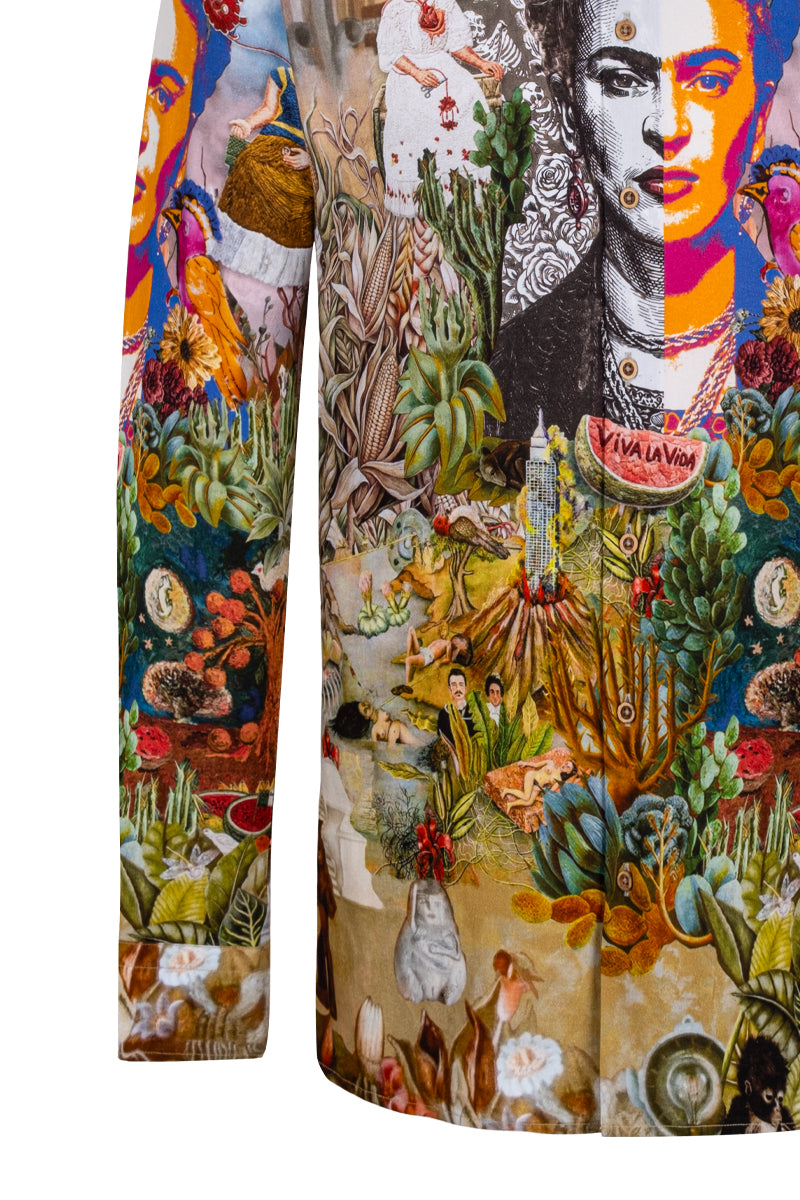 Frida Kahlo inspired Long Sleeve Men's Shirt
