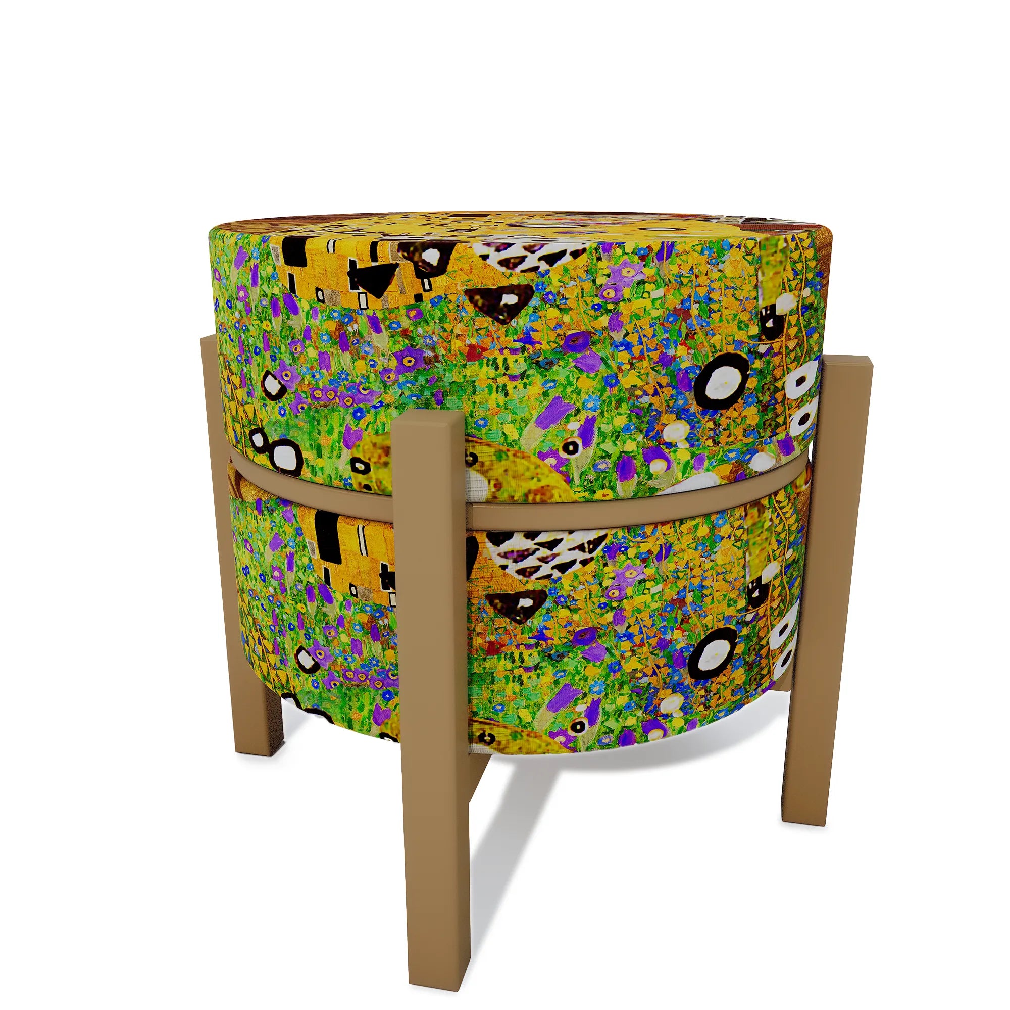 Gustav Klimt Inspired Pouf Table