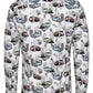 Gatsby's Ride Long Sleeve Print Overhemd voor heren 