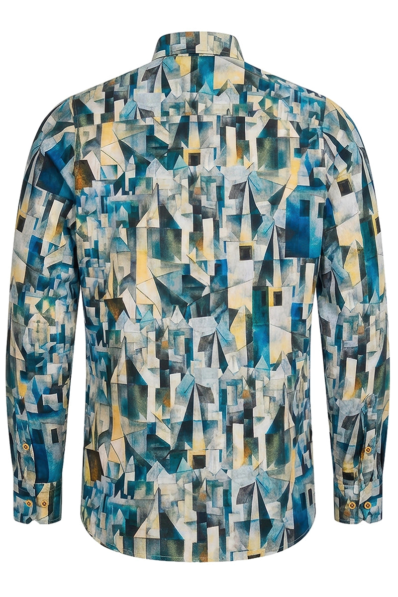 Georges Braque Pere du Cubisme zeigt  inspiriertes Langarm Herrenhemd