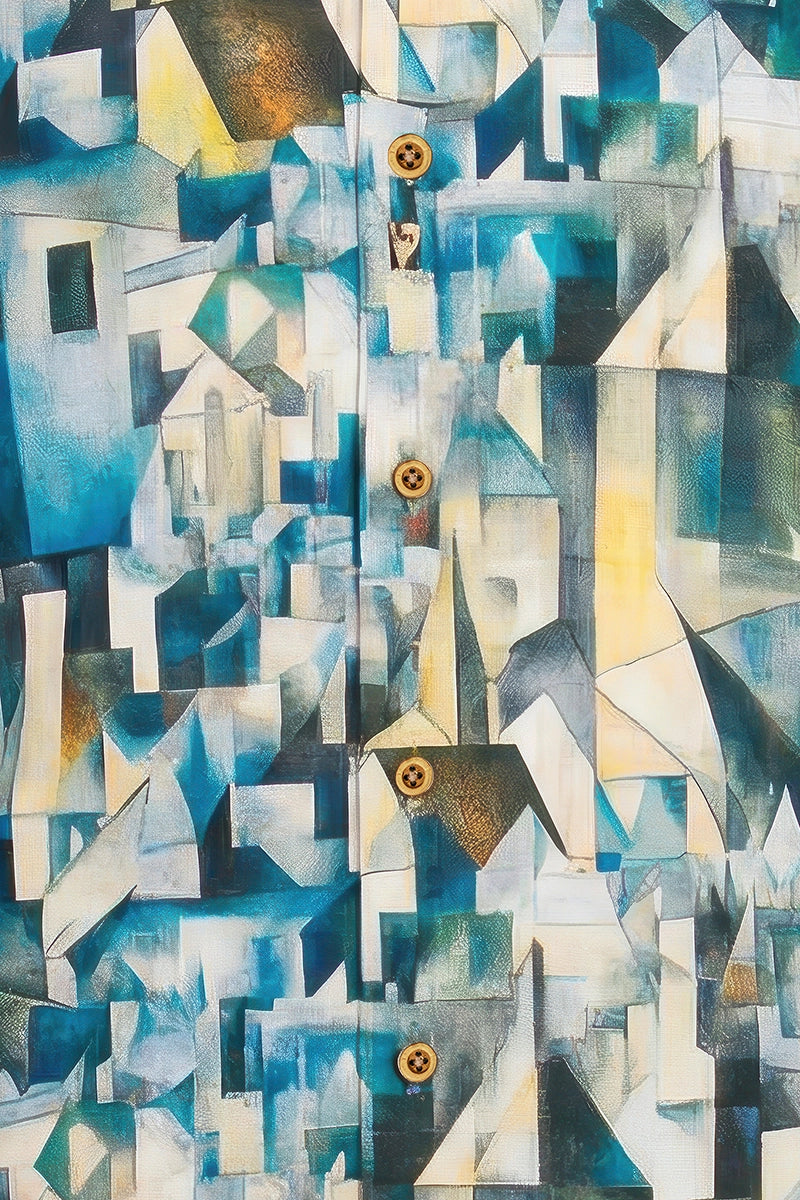 Georges Braque Pere du Cubisme zeigt  inspiriertes Langarm Herrenhemd