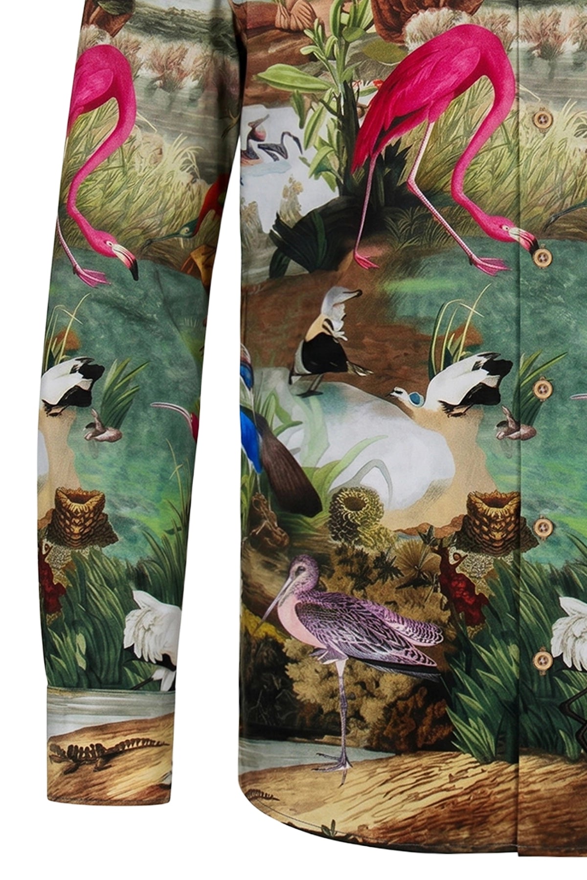 J.Audubon's Birds inspired Long Sleeve Men's Shirt