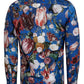 Jan Davidsz Blue Print Long Sleeve Shirt for Men