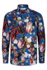 Jan Davidsz Blue Print Long Sleeve Shirt for Men