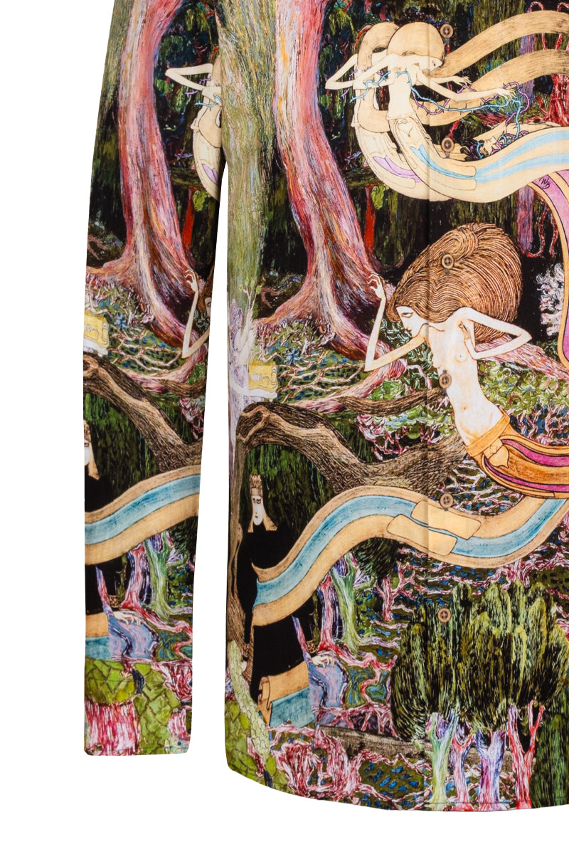 Jan Toorop Print Long Sleeve Shirt for Men