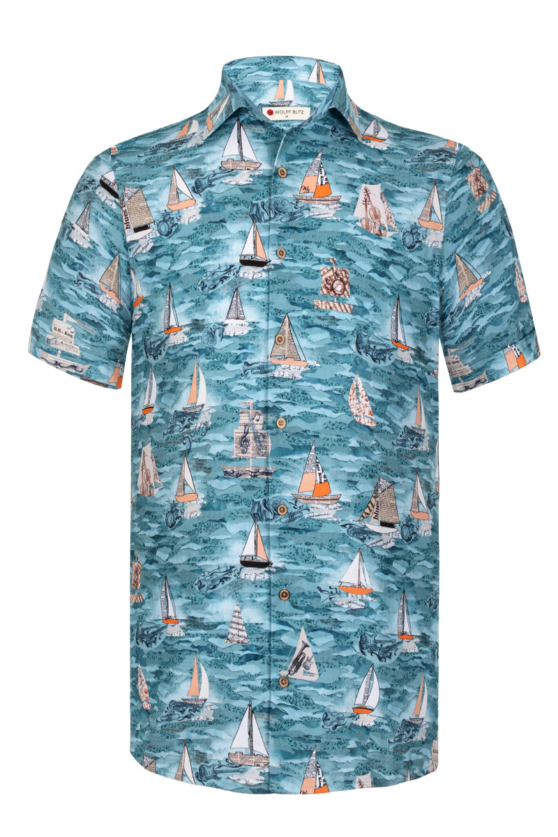 Jazz at North Sea inspired short Sleeve Men's Shirt