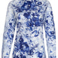 Jesper Krijgsman Delfts Blauw Print Blouse voor Vrouwen