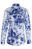 Jesper Krijgsman Delfts Blauw Print Blouse voor Vrouwen