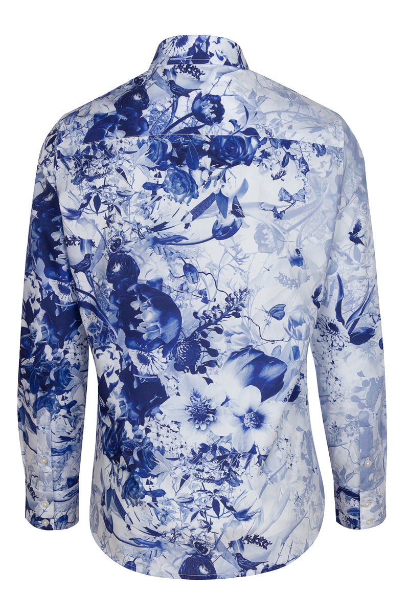 Jesper Krijgsman Delfts Blauw Print Blouse voor Vrouwen