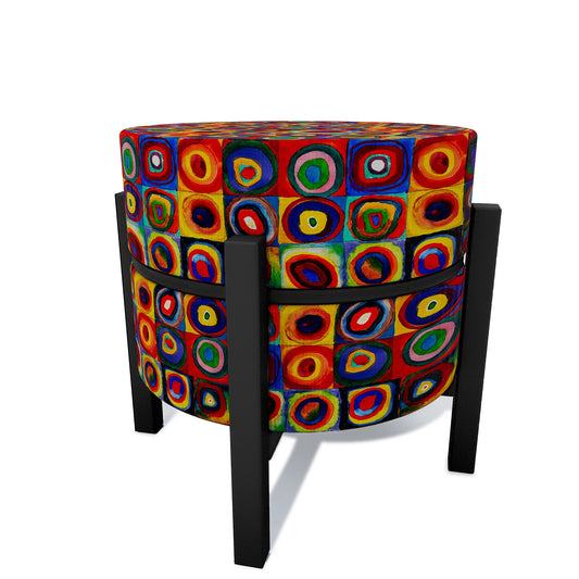Kandinsky Circles & Squares Pouf Table