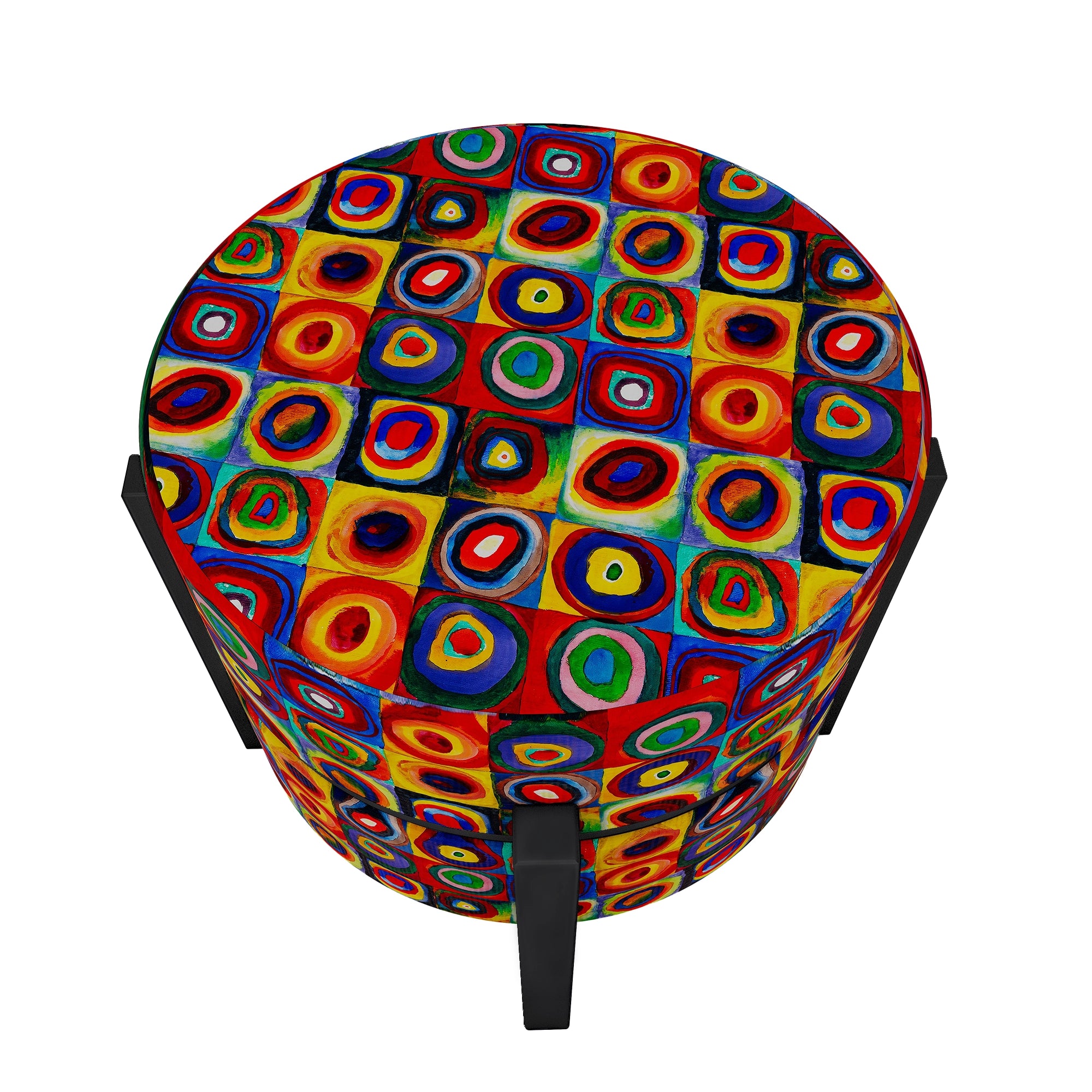 Kandinsky Circles & Squares Pouf Table