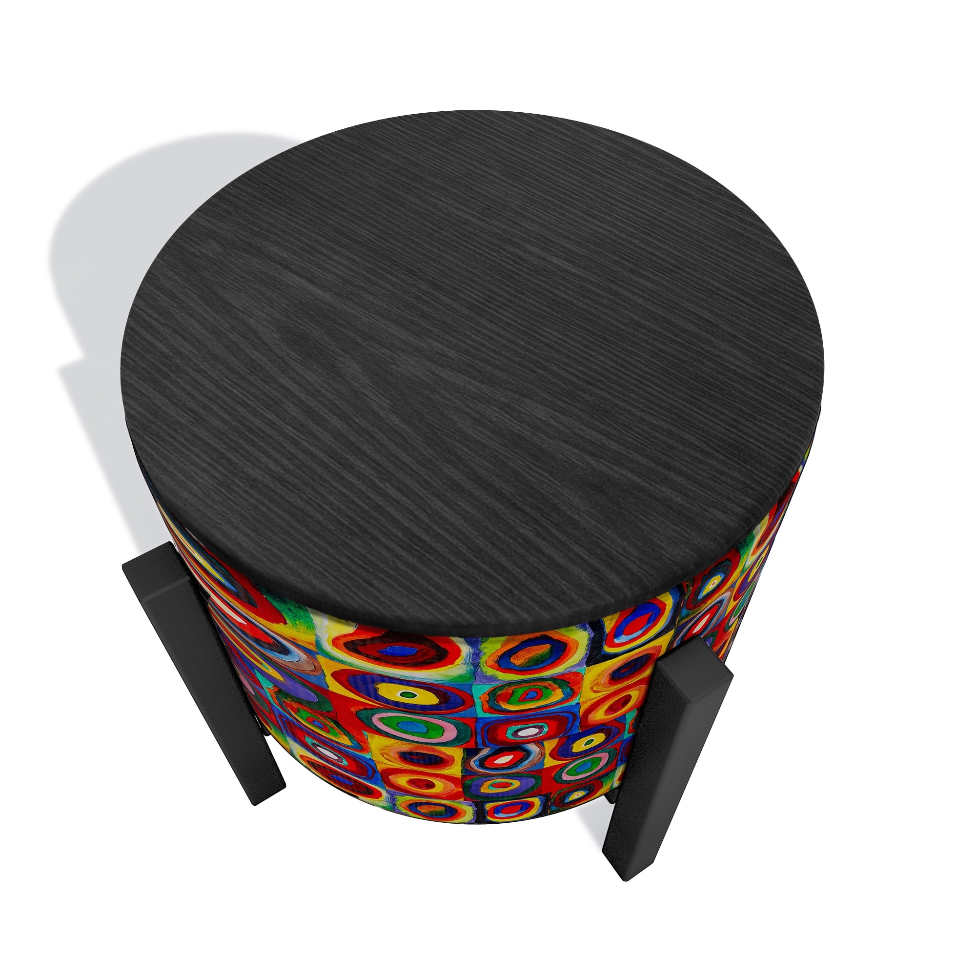 Kandinsky Circles & Squares Pouf Table