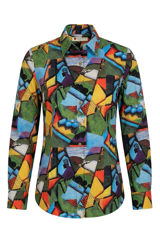 Landscape with Houses in Céret  inspiriert Print Langarmshirt für Damen