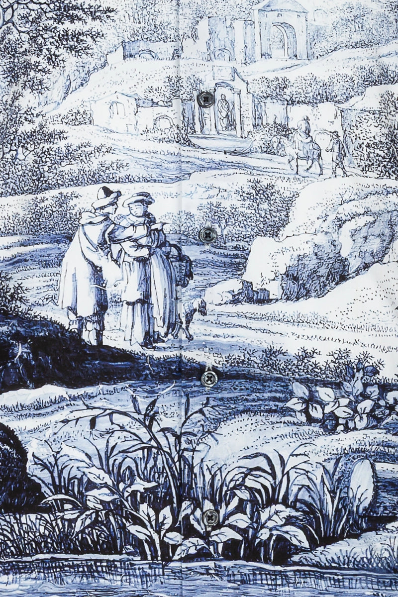 Lanscape geïnspireerd door F. van Frytom lang mouw herenoverhemd