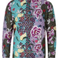 Art by Marianne Flower Bomb Print Long Sleeve Shirt for Men