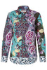 Art by Marianne Langarmshirt mit Blumenbomben-Print für Damen