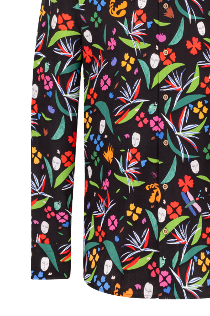 Matisse Masks İnspired Long Sleeve Men's Shirt