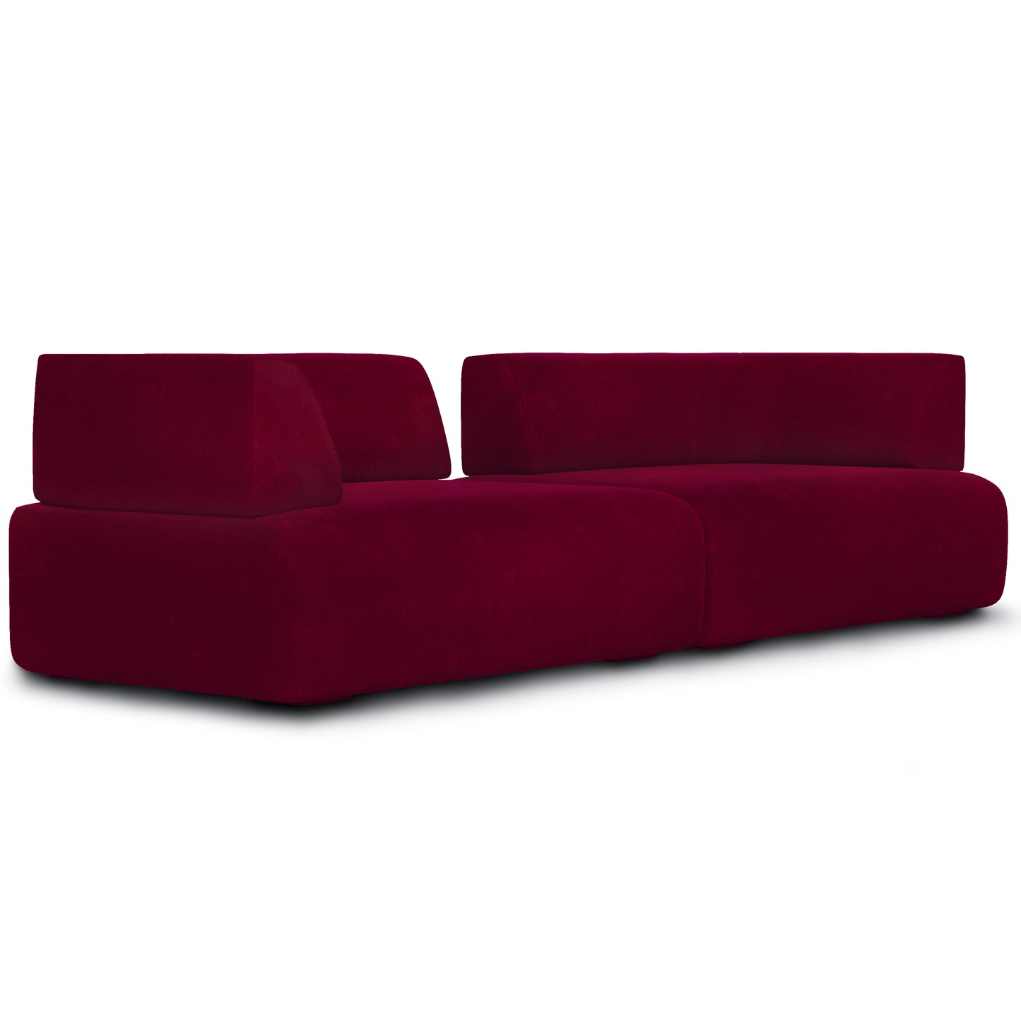 Modern Susan Burgundy Sofa