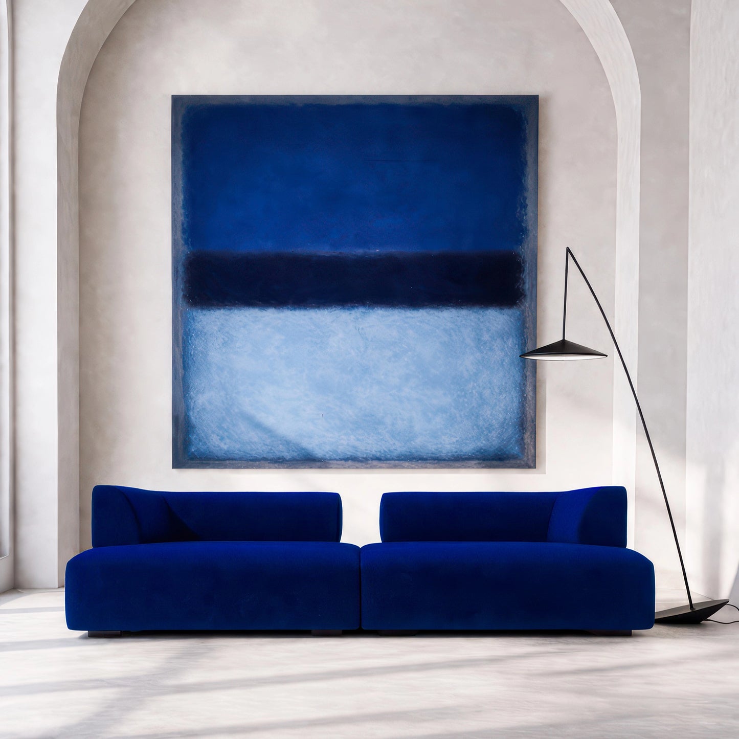 Modern Susan Deep Blue Sofa