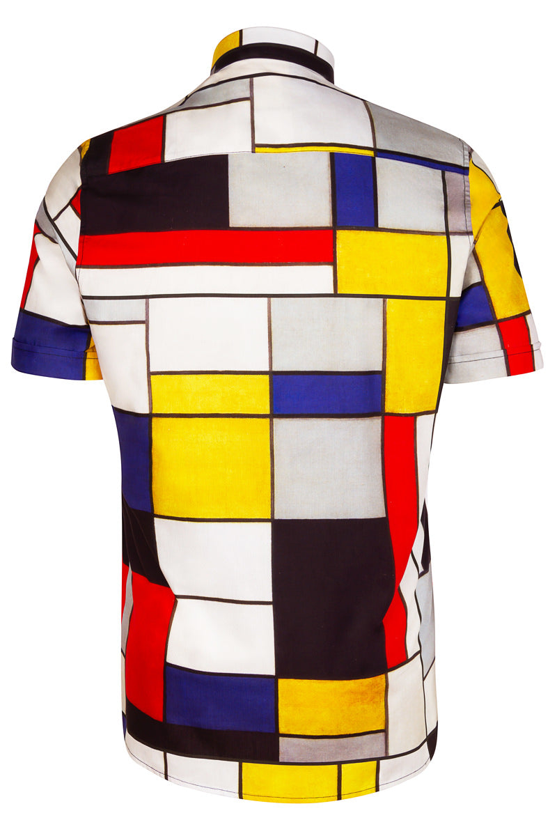 Piet Mondriaan Short Sleeve Men's Shirt