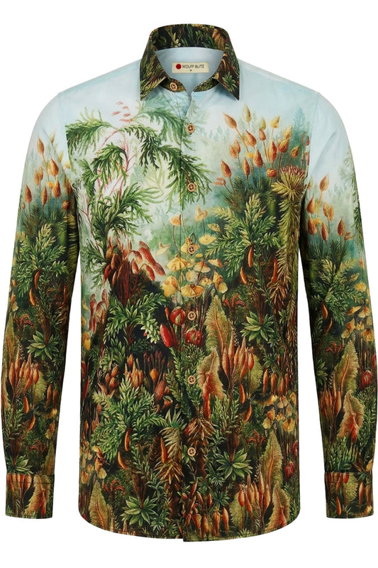 Moos-Dschungel Ernst Haeckel Langarm-Herrenhemd