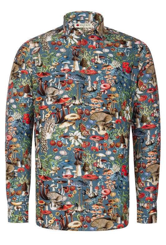 Mushroom Inspired Adolphe Millot Long Sleeve Men's Shirt