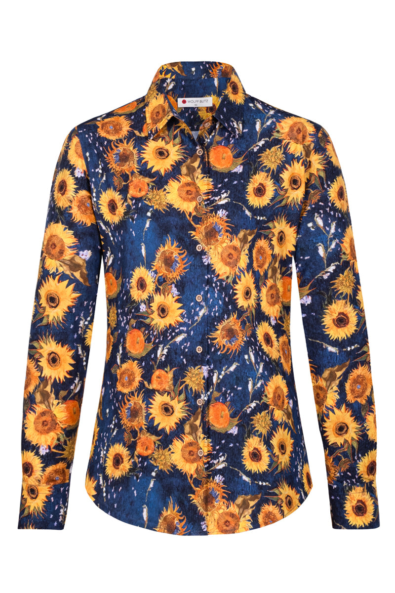 New Sunflower inspired Long Sleeve Shirt for Women