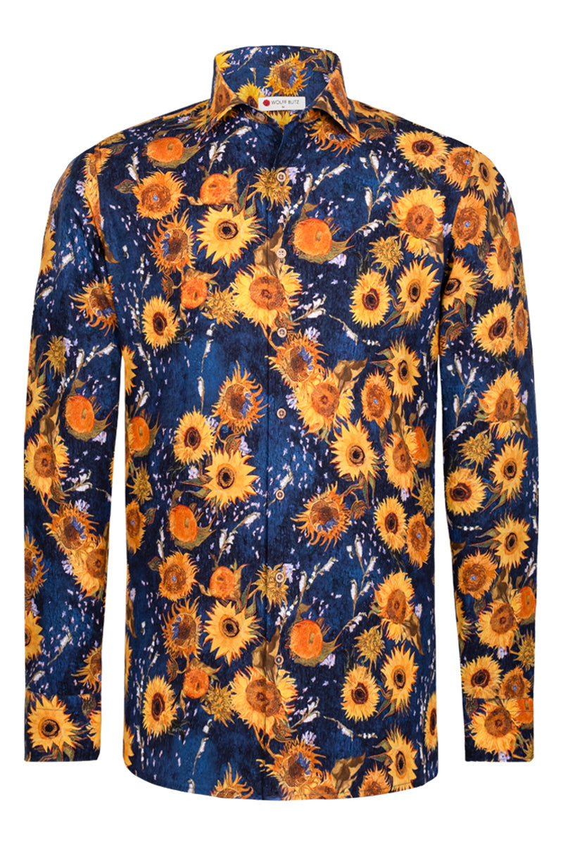 New Sunflower inspired Long Sleeve Men's Shirt