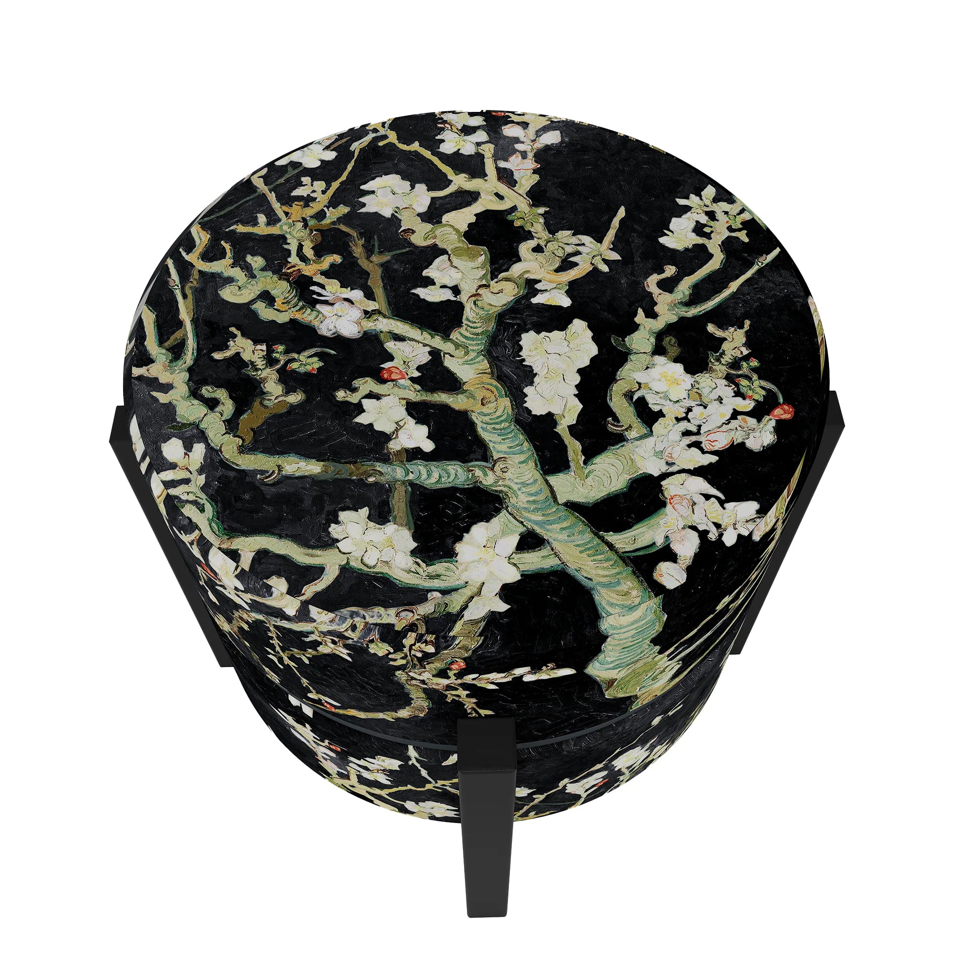 Night Blossoms Inspired Pouf Table