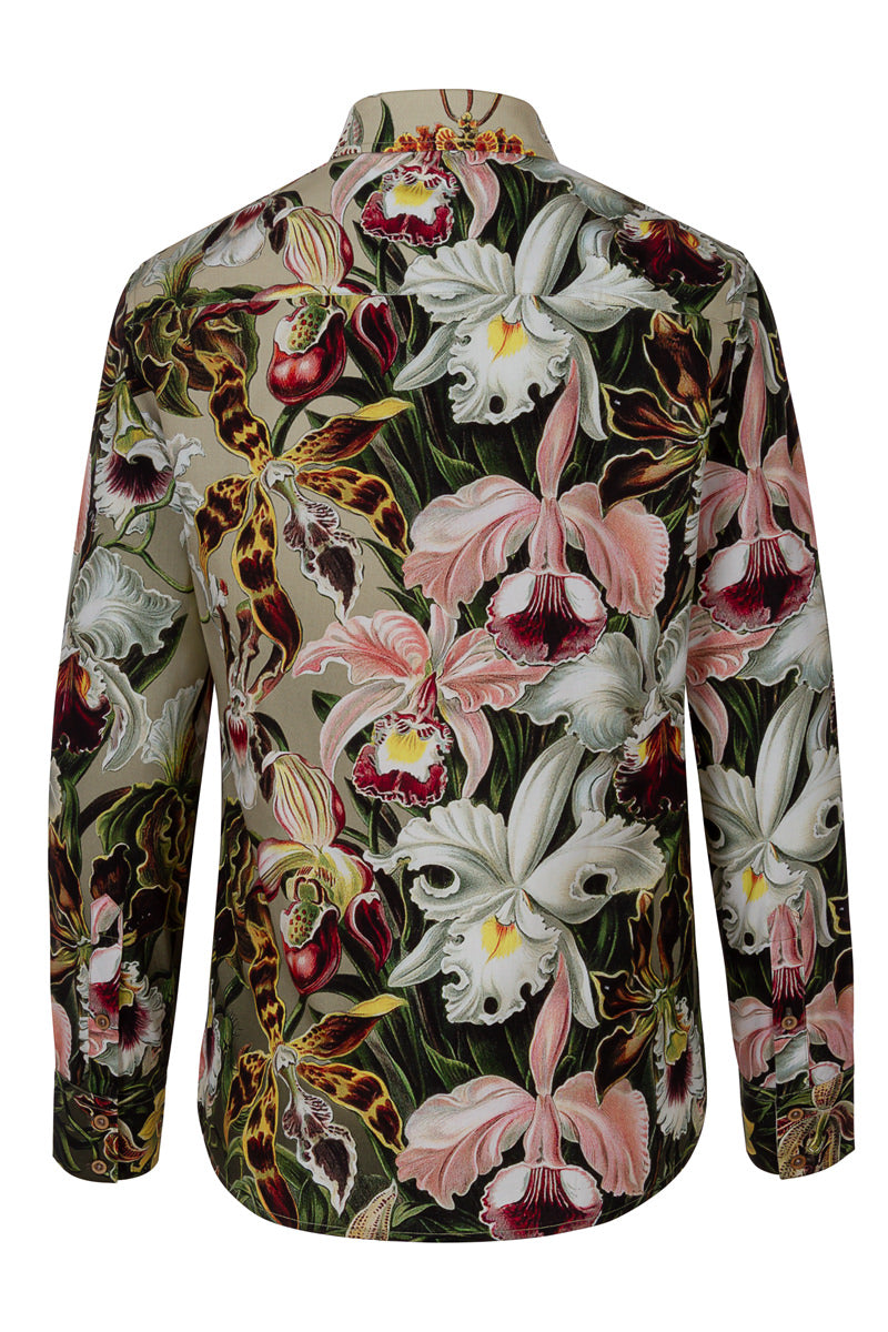 Orchids by Ernst Haeckel Print Long Sleeve Shirt for Women