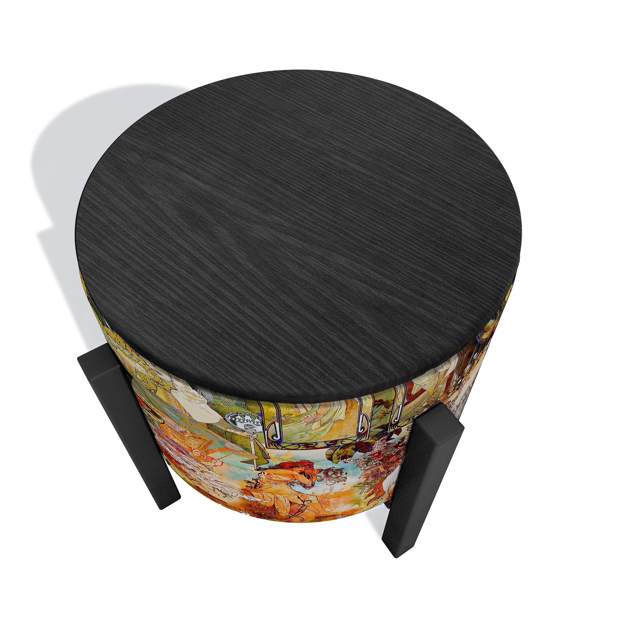 Alphonse Mucha Pouf Table