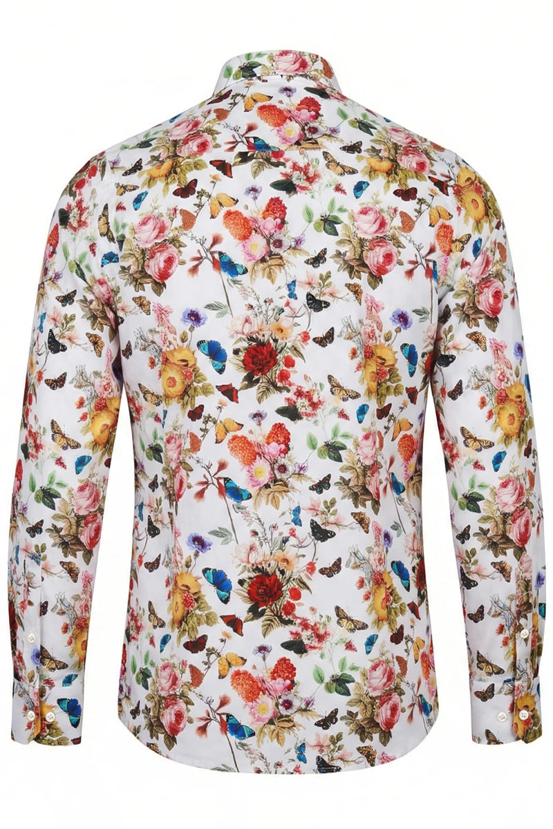 Papillon print Lange Mouw Overhemd voor Mannen