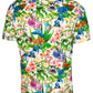 Floral Papillon Printed Short Sleeve Men's Shirt