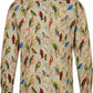Langarmhemd für Herren mit Wellensittich- und Papageienmotiv