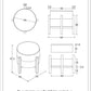 Magenta Pouf Table