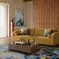 Ochre Yellow Velvet Sofa