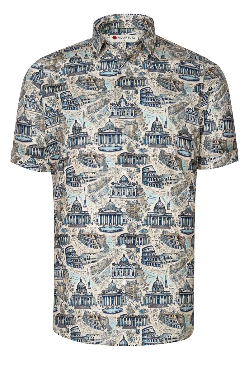 Rome Short Sleeve Print Shirt for Men