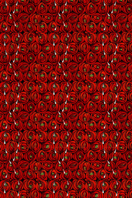 Rose and Teardrops Fabric 3 Meters