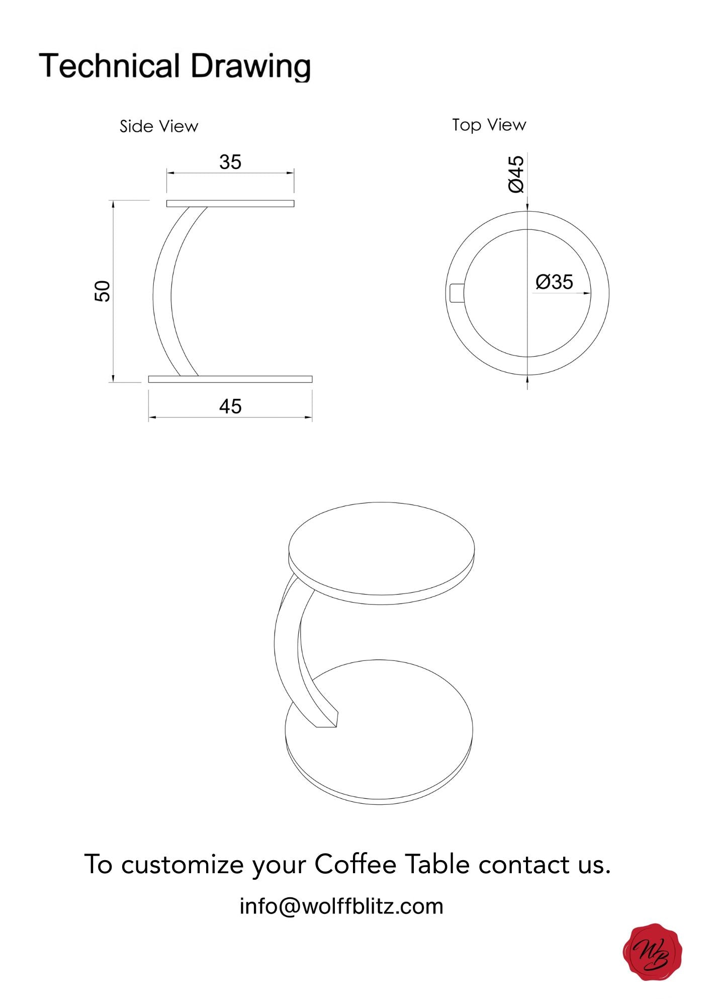 Round Coffee Table Green