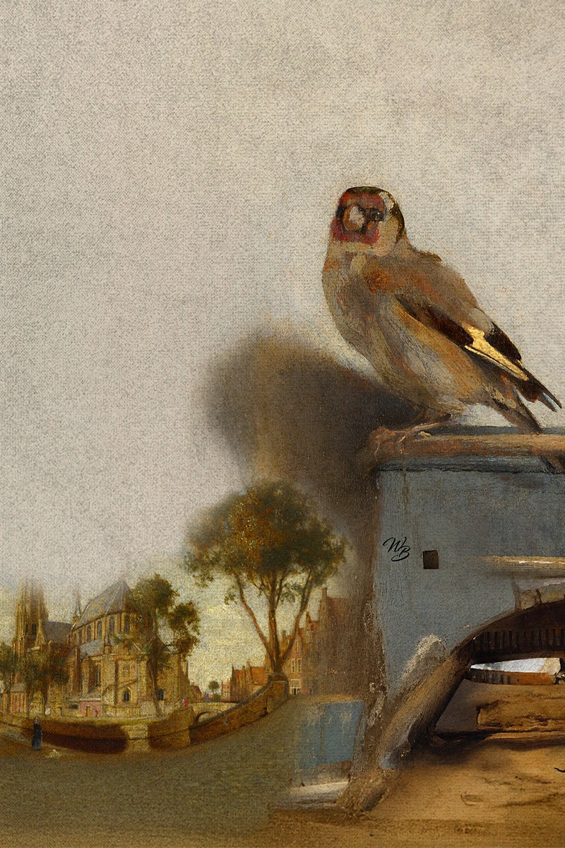 The Goldfinch Print Fabric 3 Meters