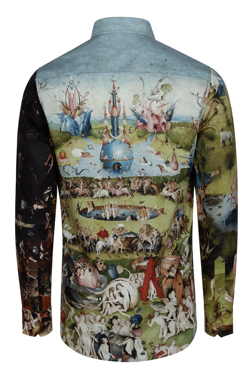 The Garden Of Jeroen Bosch Print Long Sleeve Shirt for Men