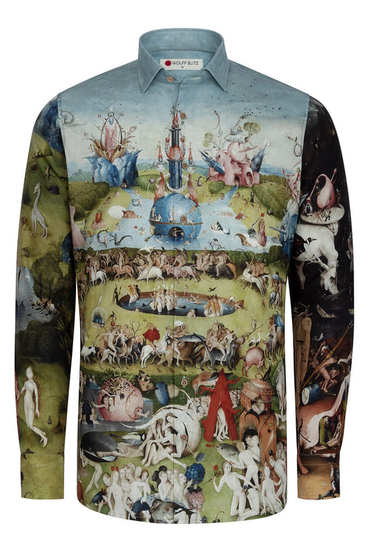 The Garden Of Jeroen Bosch Print Long Sleeve Shirt for Men